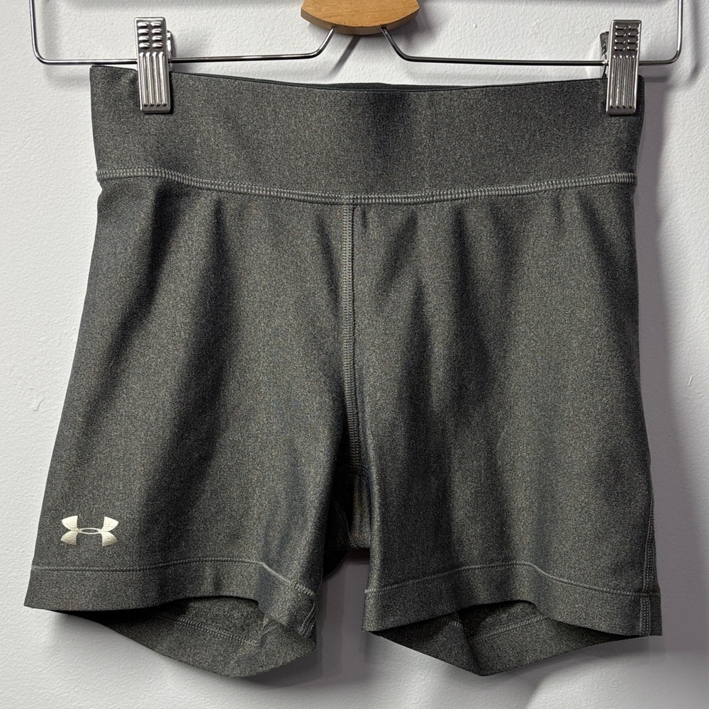 Under Armour Women's Compression Charcoal Gray Bike Shorts